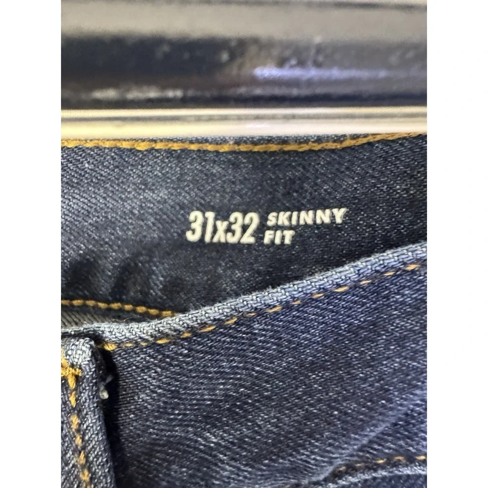 Banana Republic Men's Travel Stretch Skinny Fit Dark Wash Blue Denim Jeans